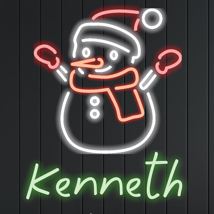 Personalized Snowman Name Neon Signs and Lights