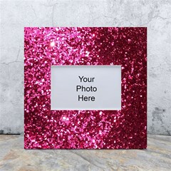 Pink Glitter White Box Photo Frame 4  X 6 