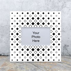 Square Diagonal Pattern Monochrome White Box Photo Frame 4  X 6 