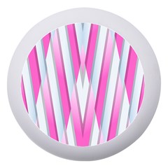 Geometric 3d Design Pattern Pink Dento Box With Mirror