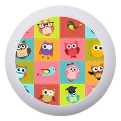 Owls Pattern Abstract Art Desenho Vector Cartoon Dento Box With Mirror