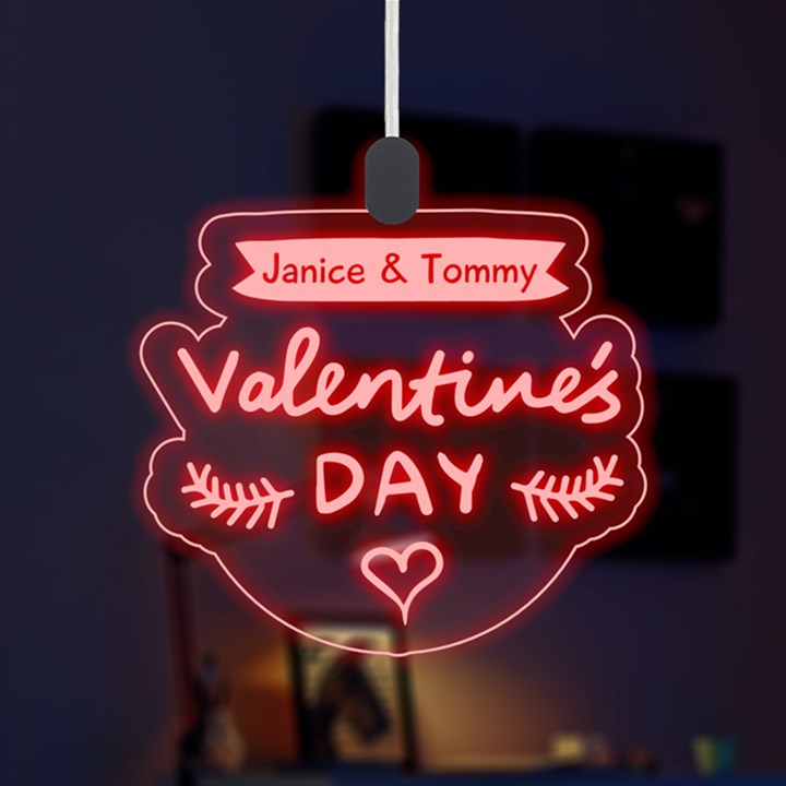 Happy Valentine LED Acrylic Ornament