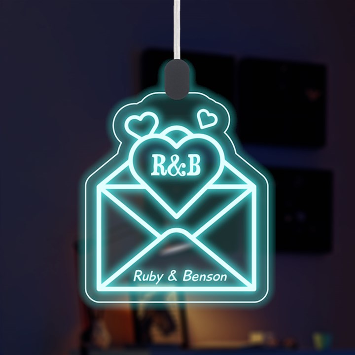 Happy Valentine Letter LED Acrylic Ornament