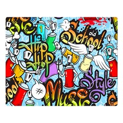 Graffiti Characters Seamless Patterns Two Sides Premium Plush Fleece Blanket (large)