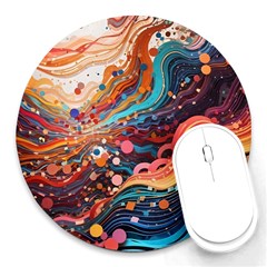 Pattern Abstract Round Mousepad