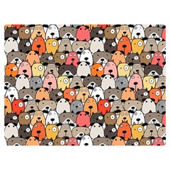 Cute Dog Seamless Pattern Background Two Sides Premium Plush Fleece Blanket (extra Small)