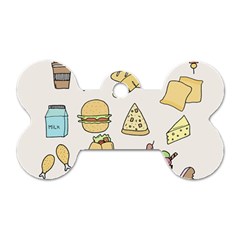Dinner Meal Food Snack Fast Food Dog Tag Bone (one Side)