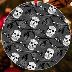 Skull Skeleton Pattern Texture Uv Print Acrylic Ornament Round