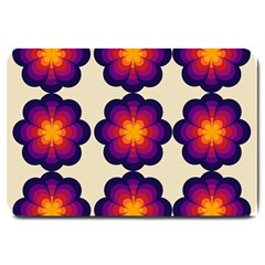 Flower Pattern Design Seamless Large Doormat