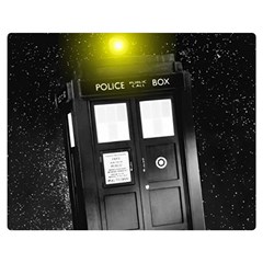 Doctor Who Space Tardis Two Sides Premium Plush Fleece Blanket (medium)