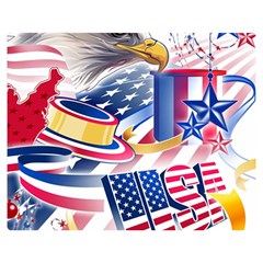 United States Of America Usa  Images Independence Day Two Sides Premium Plush Fleece Blanket (medium)