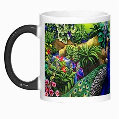 Peacocks In Garden Morph Mug