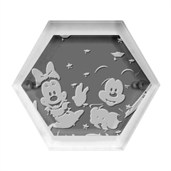 Cartoons, Disney, Mickey Mouse, Minnie Hexagon Wood Jewelry Box
