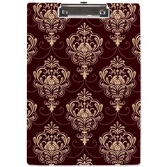 Vintage Floral Pattern, Purple Vintage A4 Acrylic Clipboard