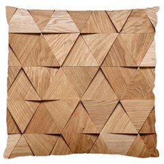 Wooden Triangles Texture, Wooden Wooden Large Cushion Case (one Side)