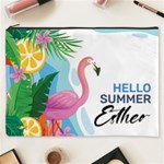 Personalized Summer Tropical Name Cosmetic Bag Cosmetic Bag (XXXL) Front