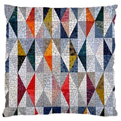 Mosaic, Colorful, Rhombuses, Pattern, Geometry Large Cushion Case (one Side)