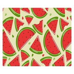Cute Watermelon Seamless Pattern Two Sides Premium Plush Fleece Blanket (small)