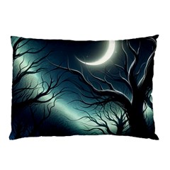 Moon Moonlit Forest Fantasy Midnight Pillow Case (two Sides)