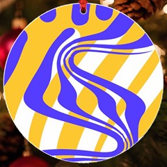 Print Pattern Warp Lines Uv Print Acrylic Ornament Round