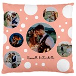 Personalized Lover Photo Bubble 16  Baby Flannel Cushion Case (Two Sides) Back