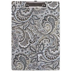 Gray Paisley Texture, Paisley A4 Acrylic Clipboard