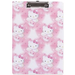 Hello Kitty Pattern, Hello Kitty, Child, White, Cat, Pink, Animal A4 Acrylic Clipboard