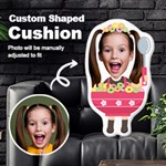 Personalized Photo in Candy Dessert Fast Food Style Custom Shaped Cushion Cut To Shape Cushion Case Front