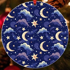 Night Moon Seamless Uv Print Acrylic Ornament Round