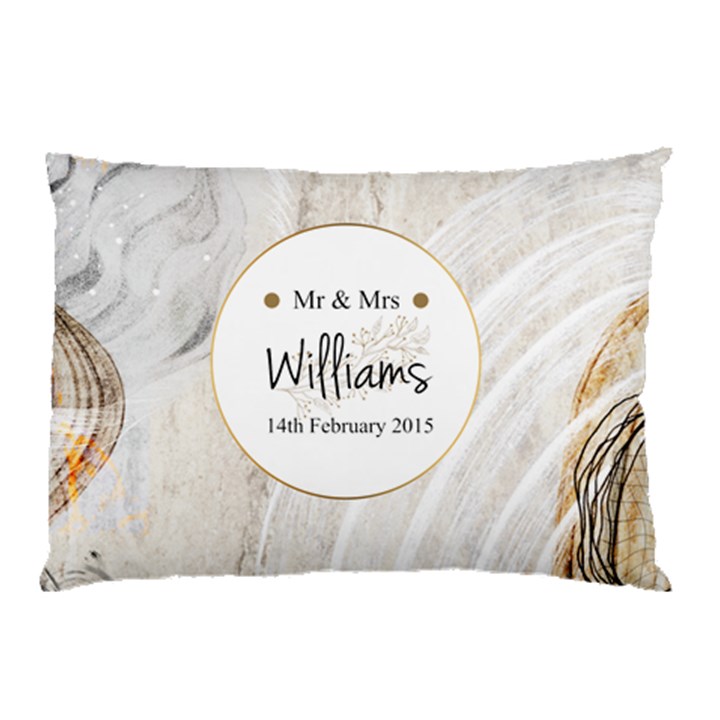 Personalized Marble Frame Wedding Family Name Pillow Case Pillow Case