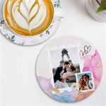 Personalized Memo Style Photo Name Round Tile Coaster UV Print Round Tile Coaster Front