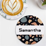 Personalized Stone Background Round Tile Coaster UV Print Round Tile Coaster Front