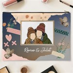 Personalized Photo Illustration Lover Name Cosmetic Bag Cosmetic Bag (XXXL) Back