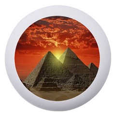 Pyramids Egypt Monument Landmark Sunrise Sunset Egyptian Dento Box With Mirror