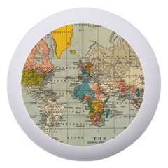 Vintage World Map Dento Box With Mirror