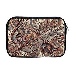 Paisley Print Musical Notes5 Apple Macbook Pro 17  Zipper Case