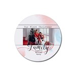 Personalized Family Photo Rubber Coaster (Round) Rubber Coaster (Round) Front