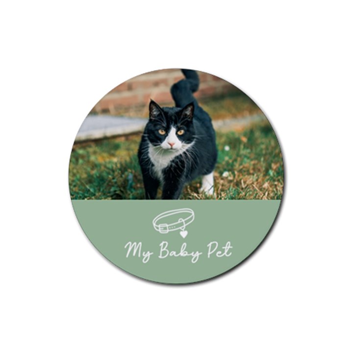 Personalized Pets Photo Rubber Coaster (Round) Rubber Coaster (Round)