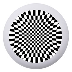 Illusion Checkerboard Black And White Pattern Dento Box With Mirror