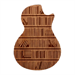 Bookshelf Guitar Shape Wood Guitar Pick Holder Case And Picks Set