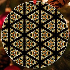 Pattern Stained Glass Triangles Uv Print Acrylic Ornament Round