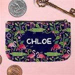 Personalized Flamingo Name Any Text Large Coin Purse Large Coin Purse Back