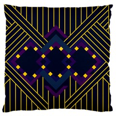 Line Square Pattern Violet Blue Yellow Design 16  Baby Flannel Cushion Case (two Sides)
