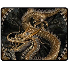 Fantasy Dragon Pentagram Fleece Blanket (medium)