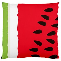 Watermelon Black Green Melon Red 16  Baby Flannel Cushion Case (two Sides)