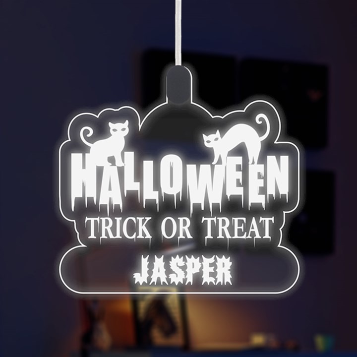 Personalized Happy Halloween Name Any Text LED Acrylic Ornament LED Acrylic Ornament