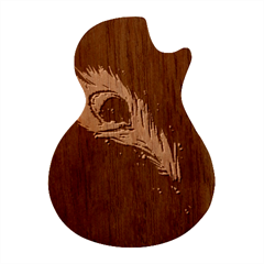 Shree Krishna, Feather, Lord, Rainbows Guitar Shape Wood Guitar Pick Holder Case And Picks Set