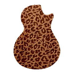 Leopard Skin Texture Macro, Brown Guitar Shape Wood Guitar Pick Holder Case And Picks Set
