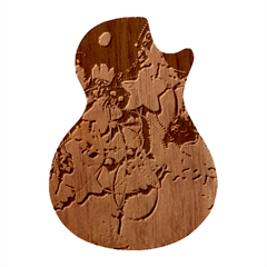 Merry Christmas, Baubles Guitar Shape Wood Guitar Pick Holder Case And Picks Set