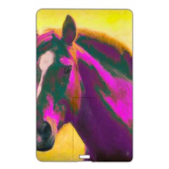 Vibrant Abstract Equine Art Name Card Style Usb Flash Drive